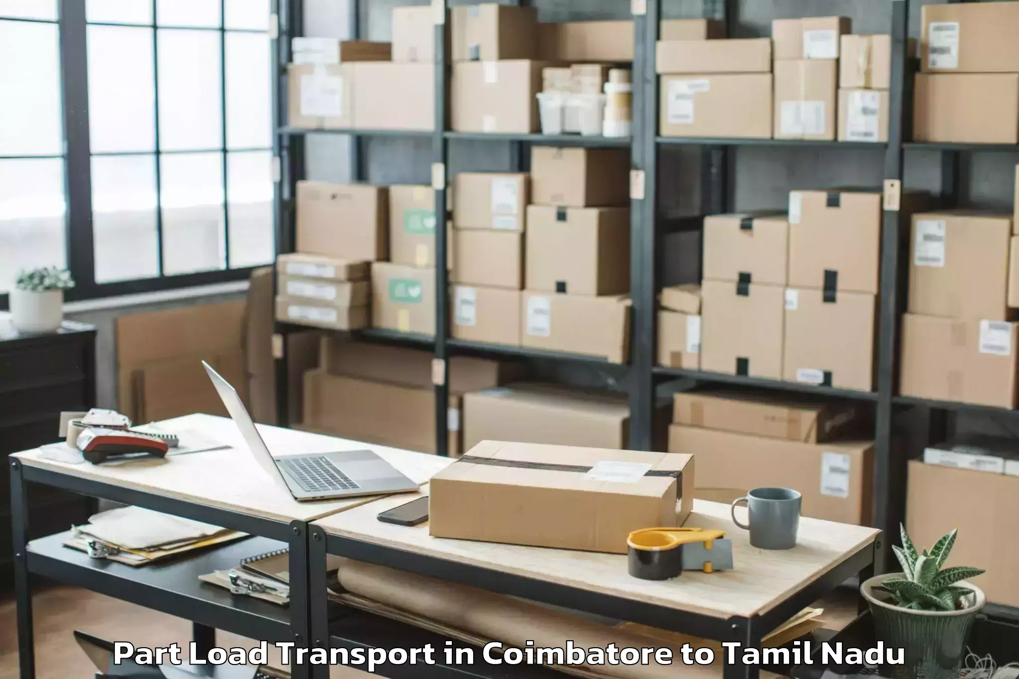 Efficient Coimbatore to Chennai Citi Centre Mall Part Load Transport